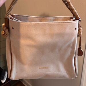 Michael Kors Beige and Brown Shoulder Bag